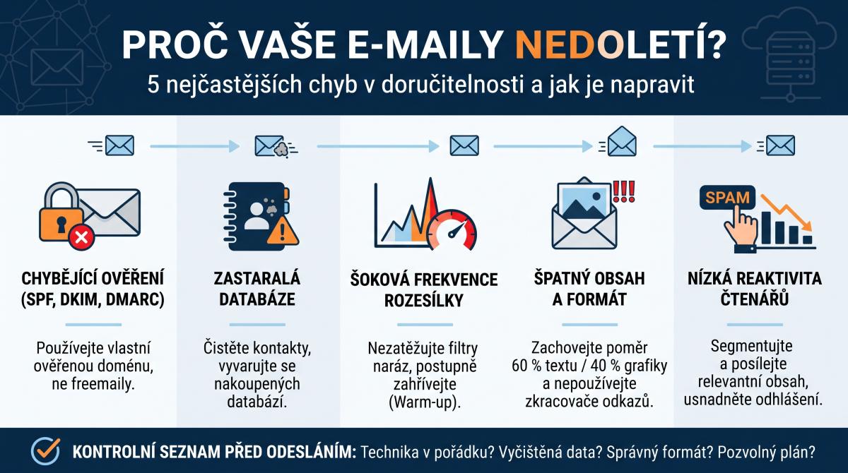 Proč vaše e-maily účastníkům nechodí? 5 skrytých pastí, kvůli kterým končíte ve spamu